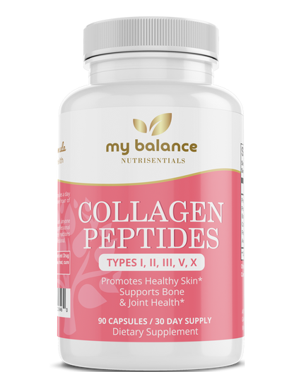 Collagen Peptides Types I, II, III, V, X - Trending Wellness Store