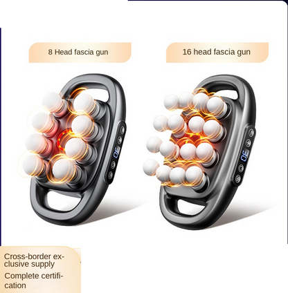 Cross-border Exclusive 16-Head Muscle Gun Multi-Head Strong Power Deep Tissue Massage English Version - Trending Wellness Store