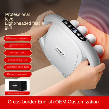 Cross-border Exclusive 16-Head Muscle Gun Multi-Head Strong Power Deep Tissue Massage English Version - Trending Wellness Store