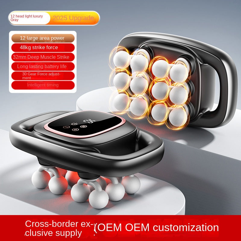 Cross-border Exclusive 16-Head Muscle Gun Multi-Head Strong Power Deep Tissue Massage English Version - Trending Wellness Store