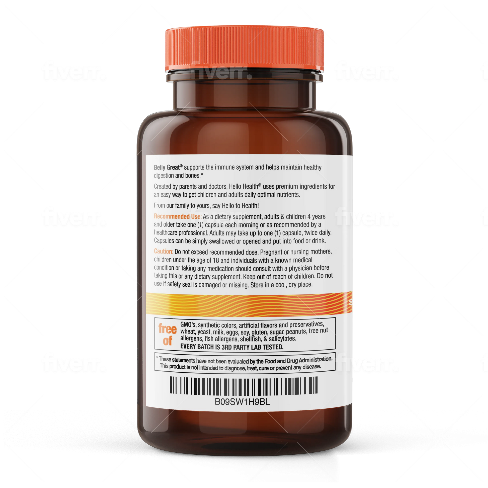 15-in-1 Pre-Probiotics + D3 + Methylfolate capsules - Belly Great - Trending Wellness Store