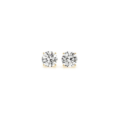 1 cttw Certified IGI Lab Grown Round Diamond Earrings 14k Yellow Gold (G/VS2)