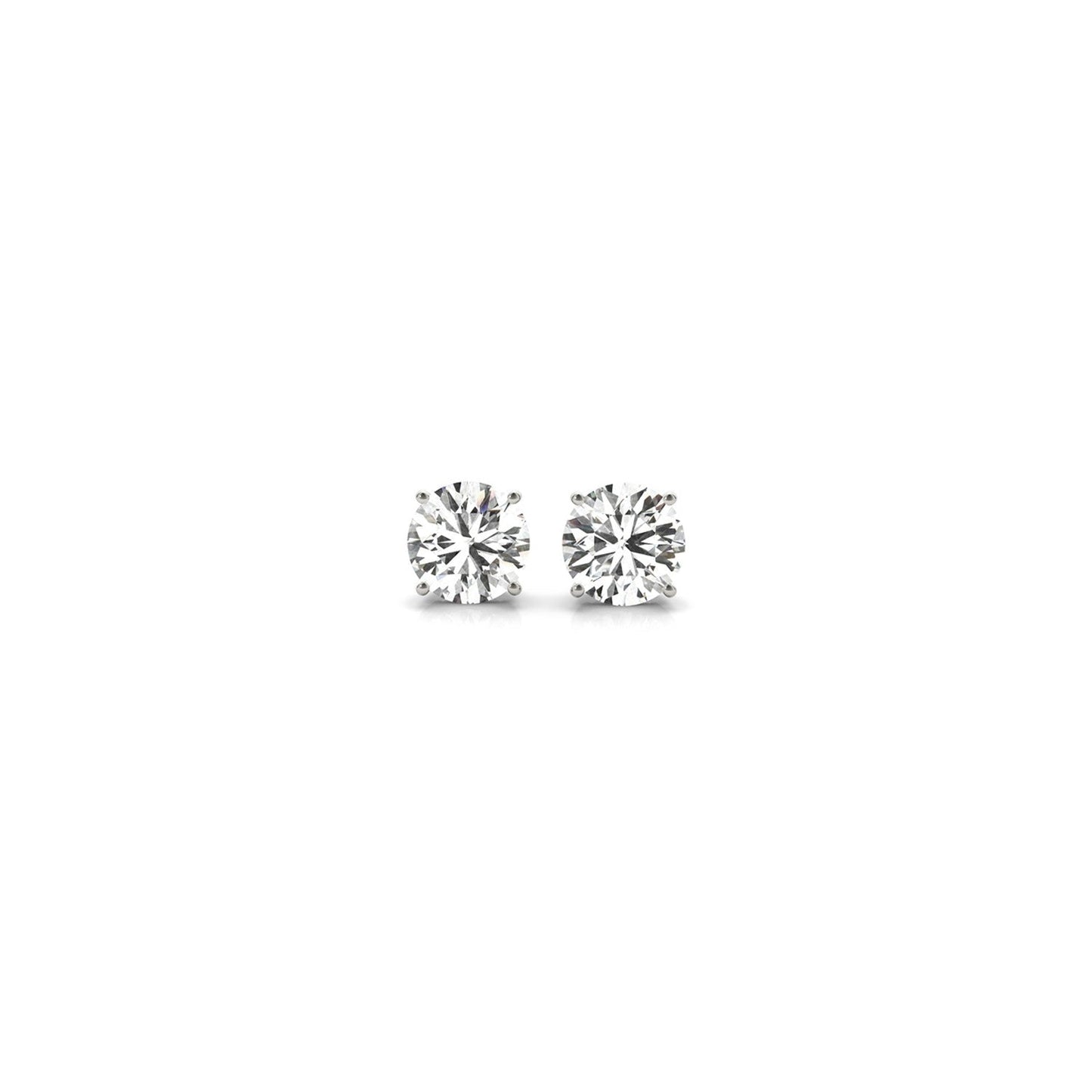 1/2 cttw Lab Grown Round Diamond Stud Earrings 14k White Gold (G/VS2) - Trending Wellness Store