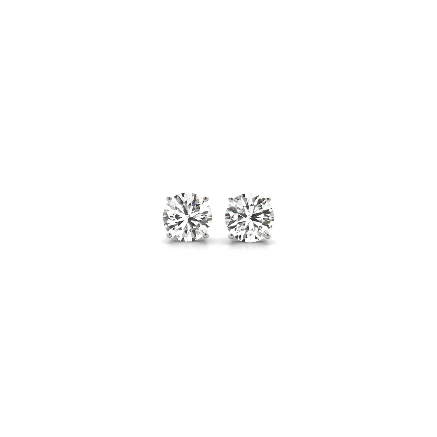 1/2 cttw Lab Grown Round Diamond Stud Earrings 14k White Gold (G/VS2) - Trending Wellness Store