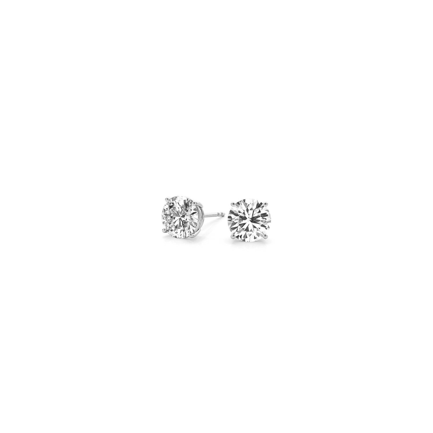 1/2 cttw Lab Grown Round Diamond Stud Earrings 14k White Gold (G/VS2) - Trending Wellness Store