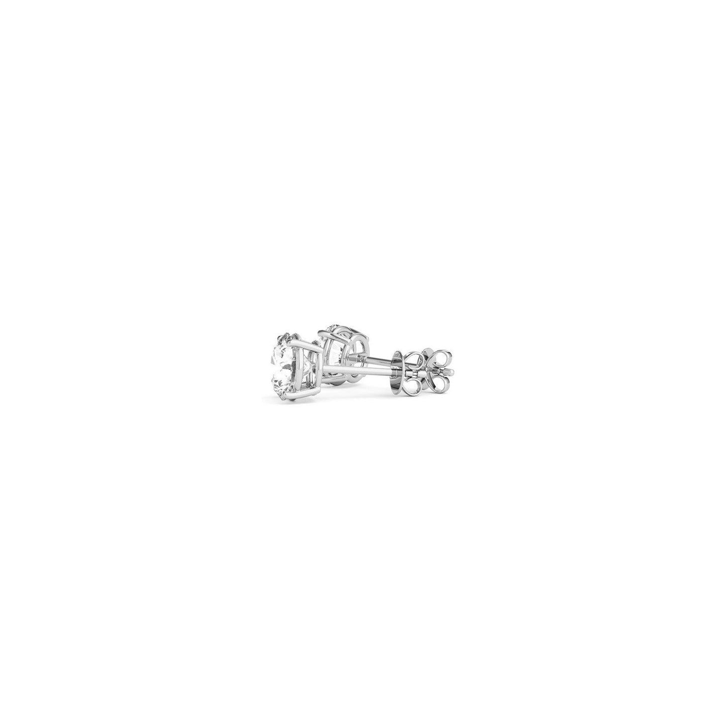 1/2 cttw Lab Grown Round Diamond Stud Earrings 14k White Gold (G/VS2) - Trending Wellness Store
