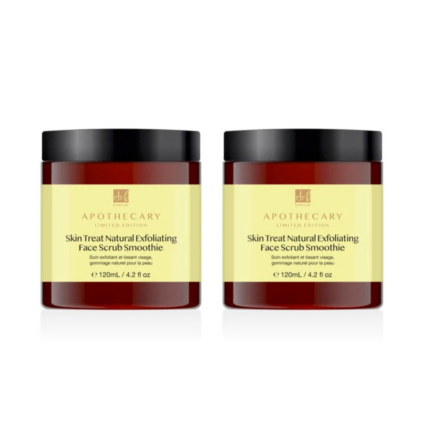Dr Botanicals Skin Treat Natural Exfoliating Face Scrub Smoothie 120ml Twin Value Savings Pack - Trending Wellness Store
