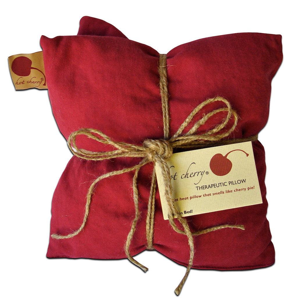 Hot Cherry Double Square Pillow in Red Denim - Trending Wellness Store