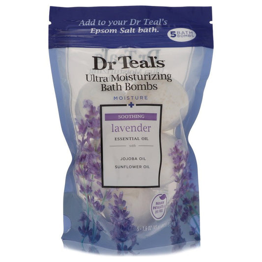 Dr Teal's Ultra Moisturizing Bath Bombs by Dr Teal's Five (5) 1.6 oz Moisture Soothing Bath Bombs with Lavender, Essential Oils, Jojoba Oil, Sunflower Oil (Unisex) 1.6 oz for Men - Trending Wellness Store