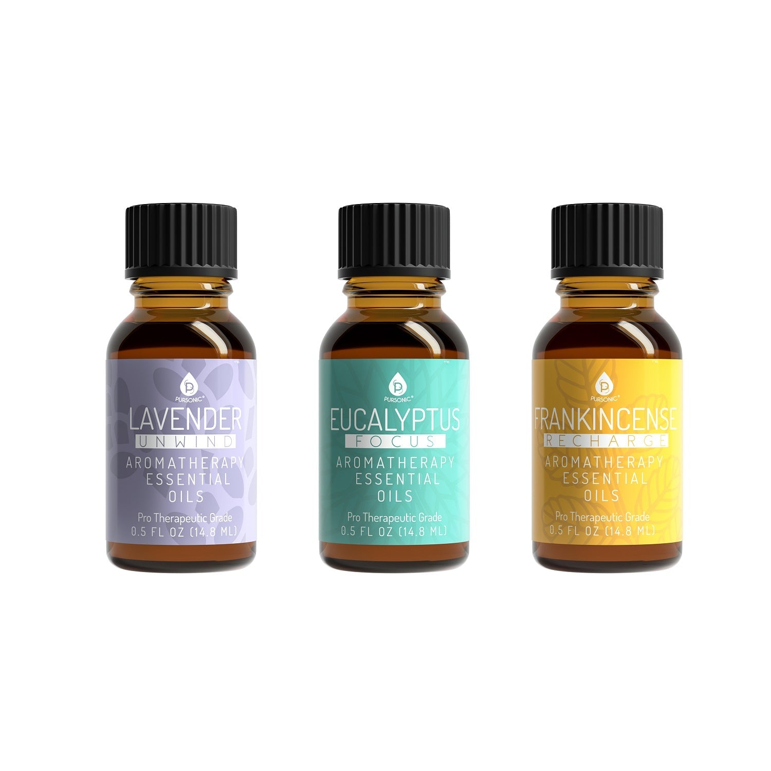 Pursonic Aromatherapy Diffuser & Essential Oil Set-Ultrasonic Top 3 Oils-300ml with 2 Mist Settings 7 Ambient Light Settings - Trending Wellness Store