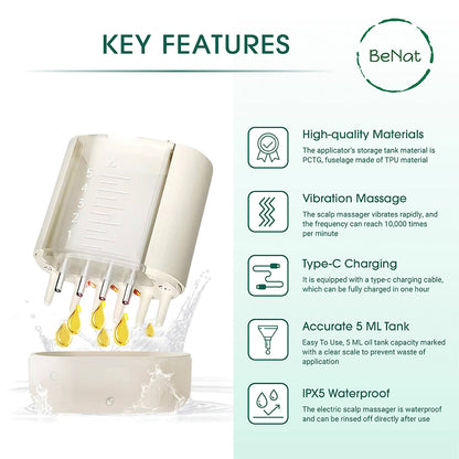 Electric Oil Applicator and Vibration Scalp Massager 2 in 1 - Trending Wellness Store