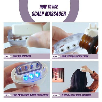 Electric Oil Applicator and Vibration Scalp Massager 2 in 1. - Trending Wellness Store