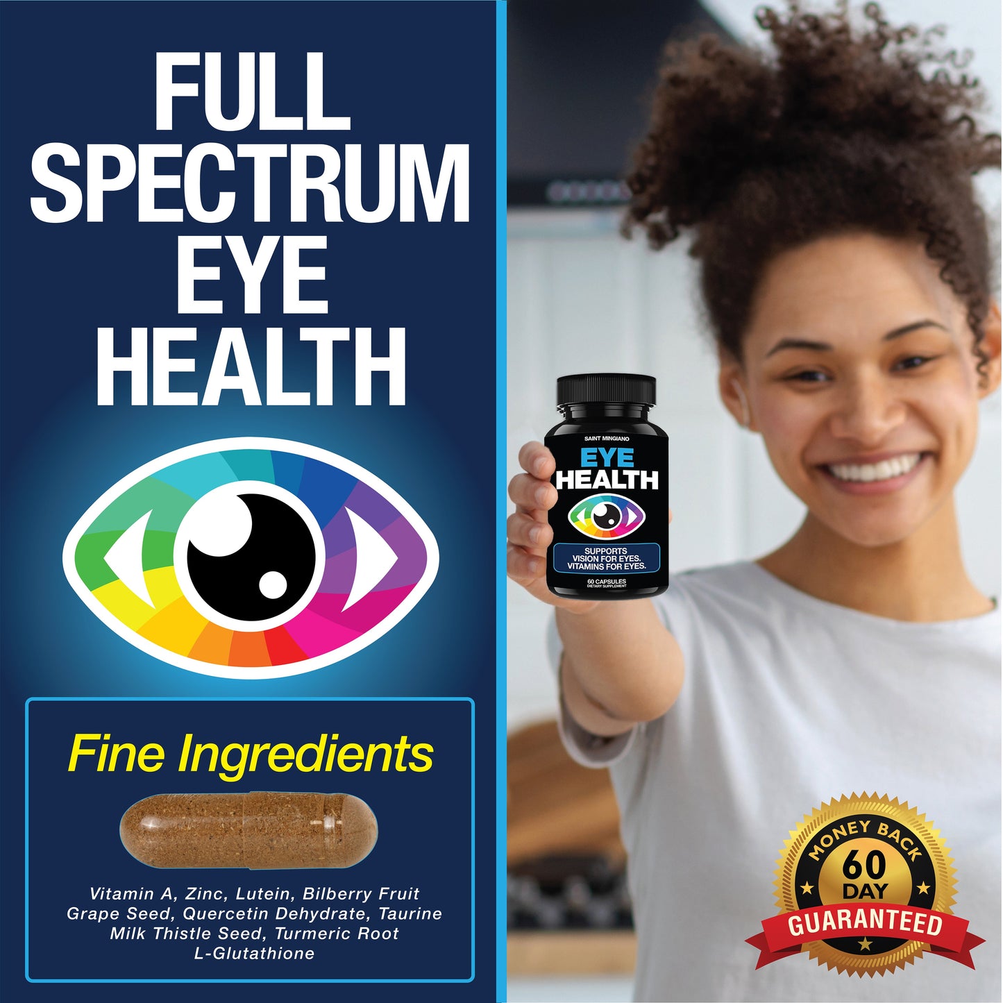 Eye Health & Vision Vitamins Supplement 60 Capsules - Trending Wellness Store