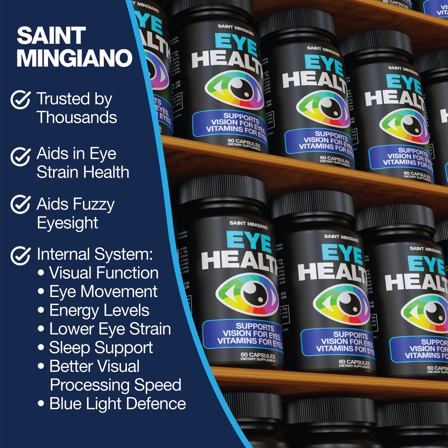 Eye Health & Vision Vitamins Supplement 60 Capsules - Trending Wellness Store