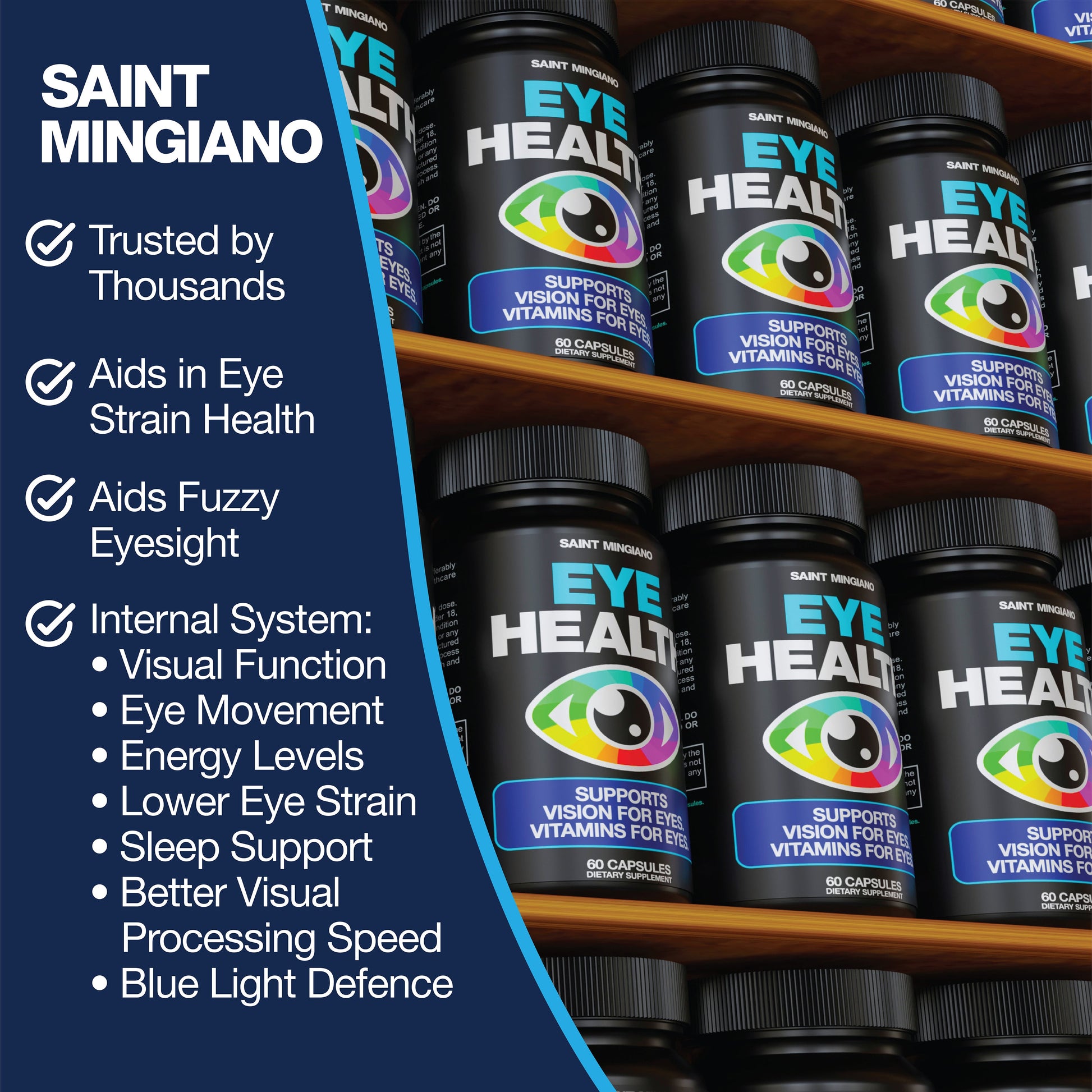 Eye Health & Vision Vitamins Supplement 60 Capsules - Trending Wellness Store