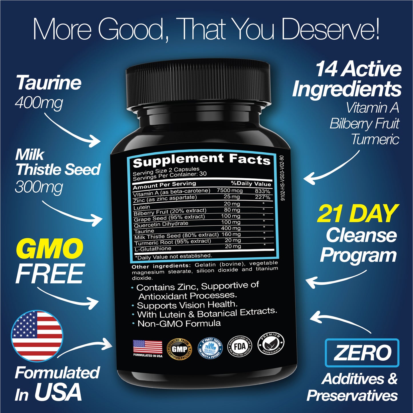 Eye Health & Vision Vitamins Supplement 60 Capsules - Trending Wellness Store