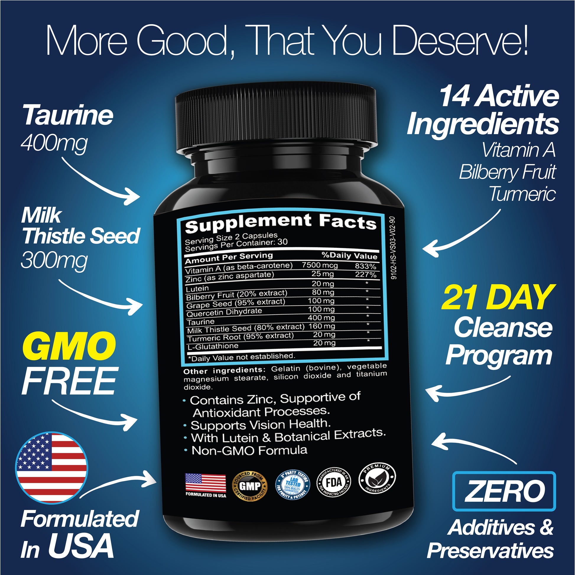 Eye Health & Vision Vitamins Supplement 60 Capsules - Trending Wellness Store