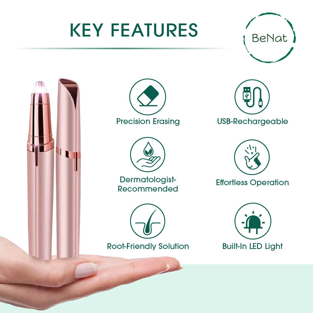 Rechargeable Facial + Eyebrow Hair Removers Set -2 Pack - Trending Wellness Store