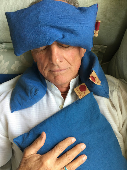 Feel Better Pack in Blue Denim: Square, Eye Pillow & Neck Wrap - Trending Wellness Store