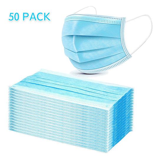 Disposable Protective Face Mask - Pack of 50 - Pack of 50 - Trending Wellness Store
