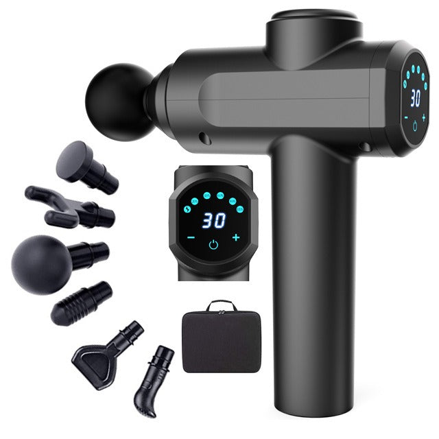 Fascia gun professional grade fitness massager with 6 massage heads for deep muscle tissue massage - Trending Wellness Store