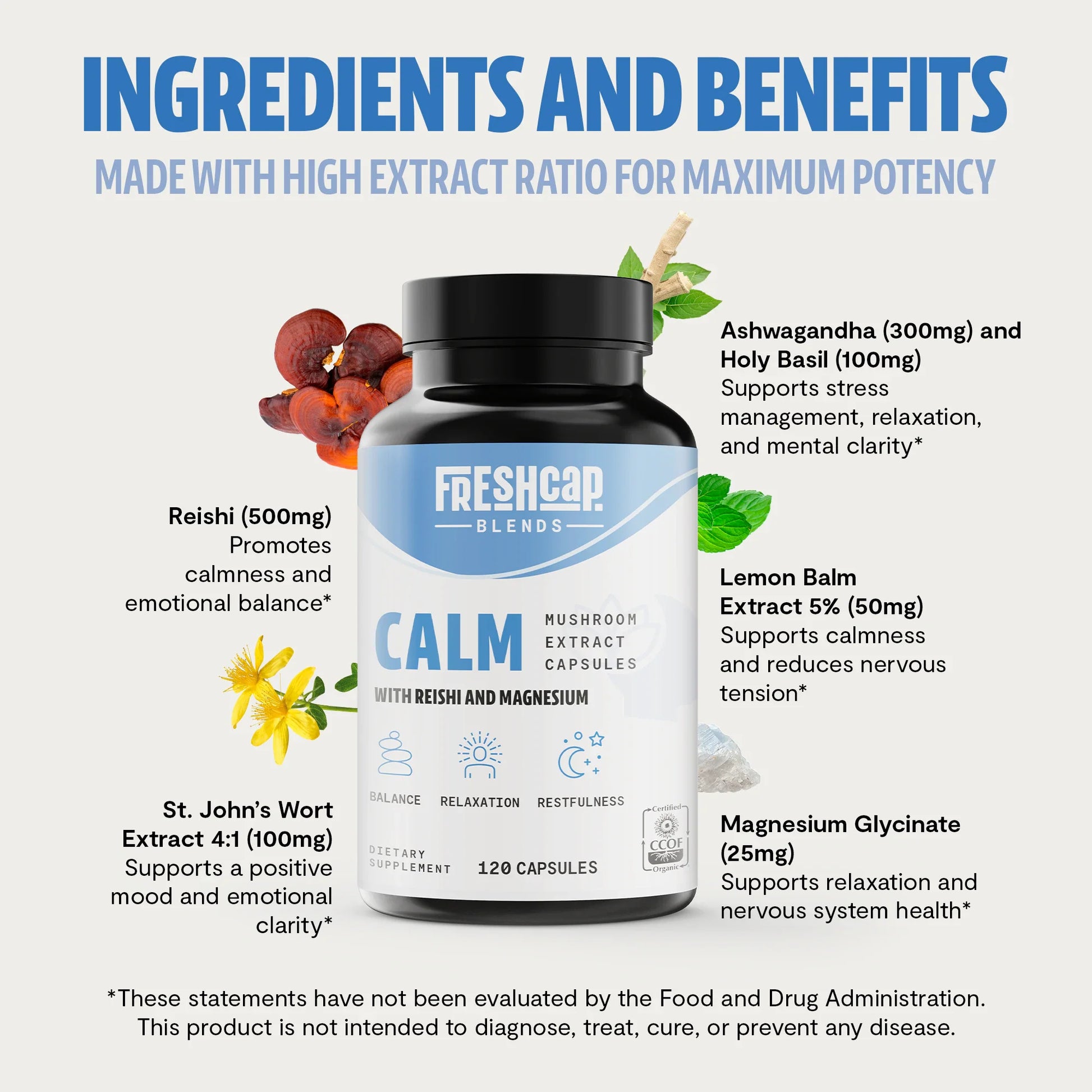 Calm Blend Capsules, 120 count - Trending Wellness Store