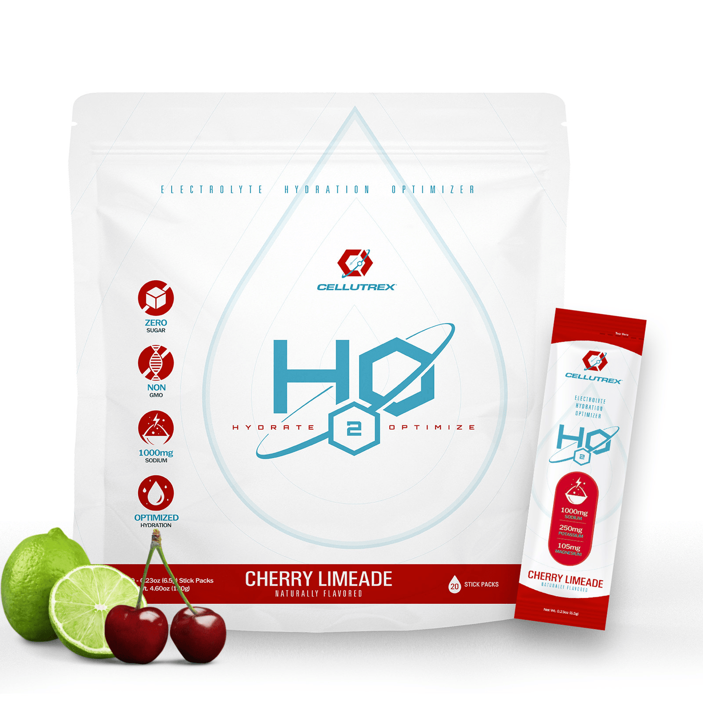 H2O ELECTROLYTES™ - Cherry Limeade | Zero Sugar Electrolyte Powder - Trending Wellness Store