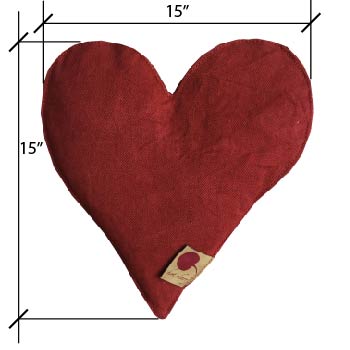 Heart-Shaped Hot Cherry Pillow in Red Denim - Trending Wellness Store