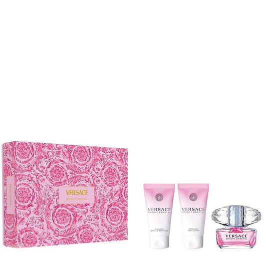 VERSACE BRIGHT CRYSTAL 3 pcs GIFT SET for Women 1.7 oz EDT Spray + BODY LOTION + GEL - Trending Wellness Store