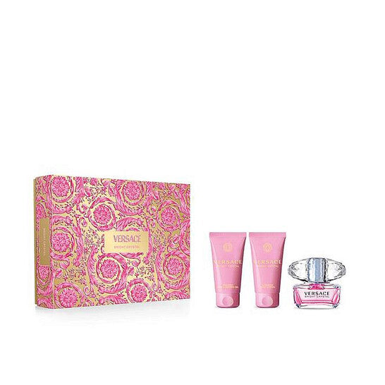 VERSACE BRIGHT CRYSTAL 3 pcs GIFT SET for Women 1.7 oz EDT Spray + BODY LOTION + GEL - Trending Wellness Store