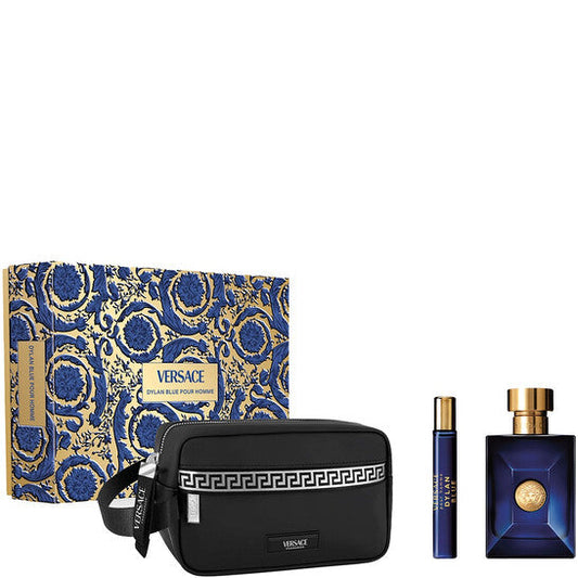 Versace Dylan Blue Pour Homme set  EDT 100ml + Travel Spray 10ml + Travel Case - Trending Wellness Store