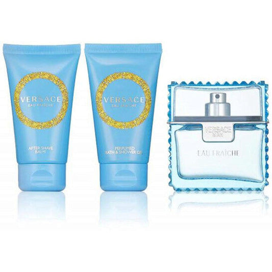 VERSACE Men’s Eau Fraiche Gift Set (EDT 50ml + AS Balm 50ml + Shower Gel 50ml) - Trending Wellness Store