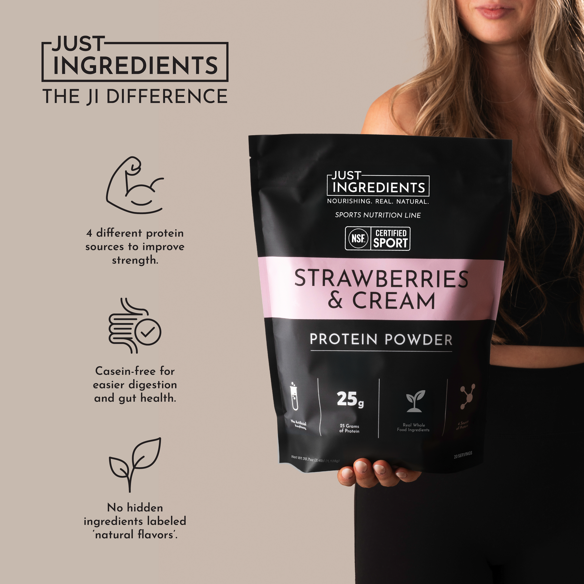 Strawberries and Cream Protein Powder - NSF - Trending Wellness Store