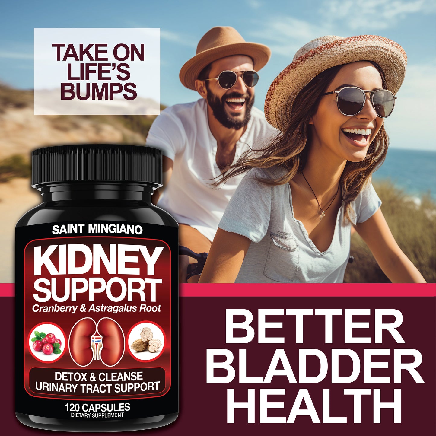 Kidney Support Cleanse Detox & Repair -120 Capsules - Cranberry & Astragalus Root Pills - Trending Wellness Store
