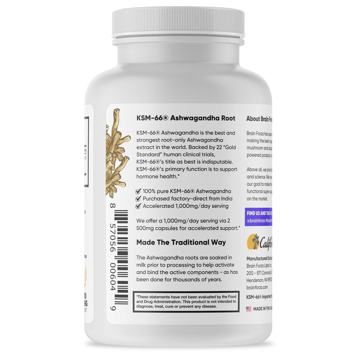 KSM-66 Ashwagandha Root, 90 Capsules - Trending Wellness Store