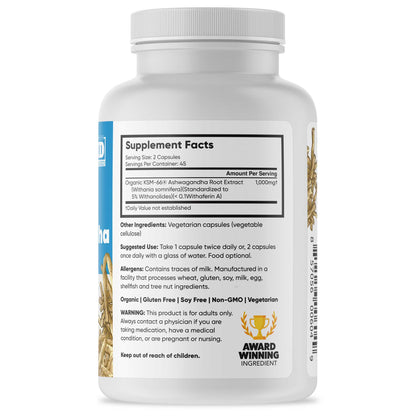 KSM-66 Ashwagandha Root, 90 Capsules - Trending Wellness Store