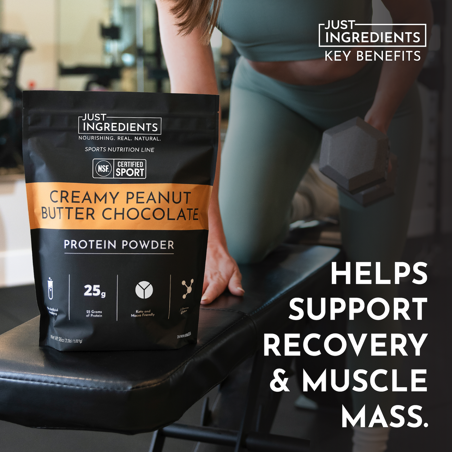 Creamy Peanut Butter Chocolate Protein Powder - NSF - Trending Wellness Store
