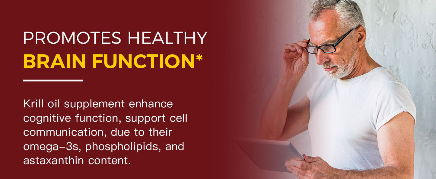 Krill Oil 2000mg with Omega-3 + Astaxanthin, 60-Day Supply - Trending Wellness Store