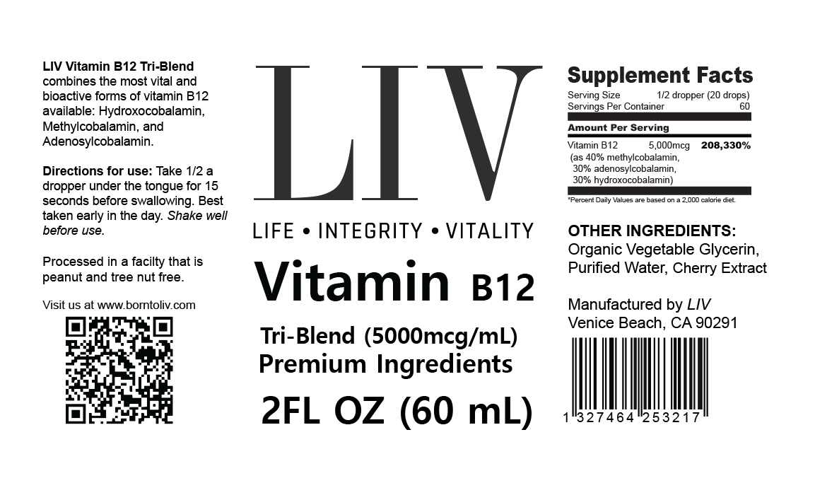 Vitamin B12 Tri-Blend Liquid Energy Booster (5000mcg, 60 servings) - Trending Wellness Store