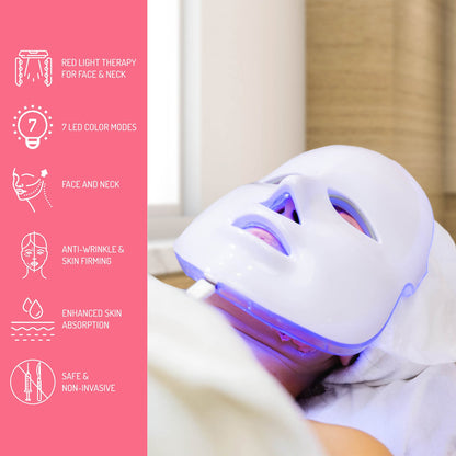 7-in-1 LED Light Therapy Face Mask – Advanced Skincare at Home! - Trending Wellness Store