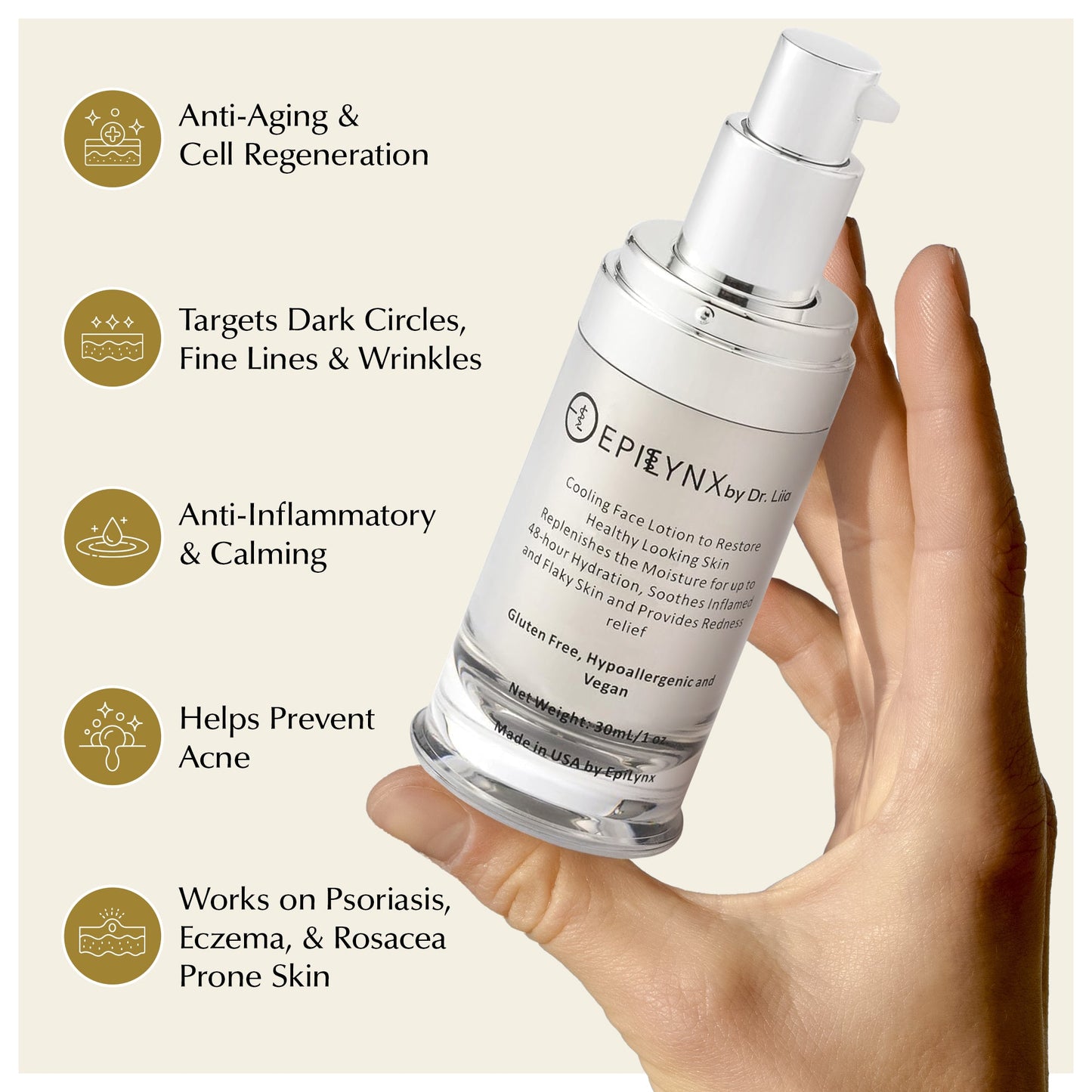 Face Moisturizer for Sensitive and Dry Skin - Lightweight - Trending Wellness Store