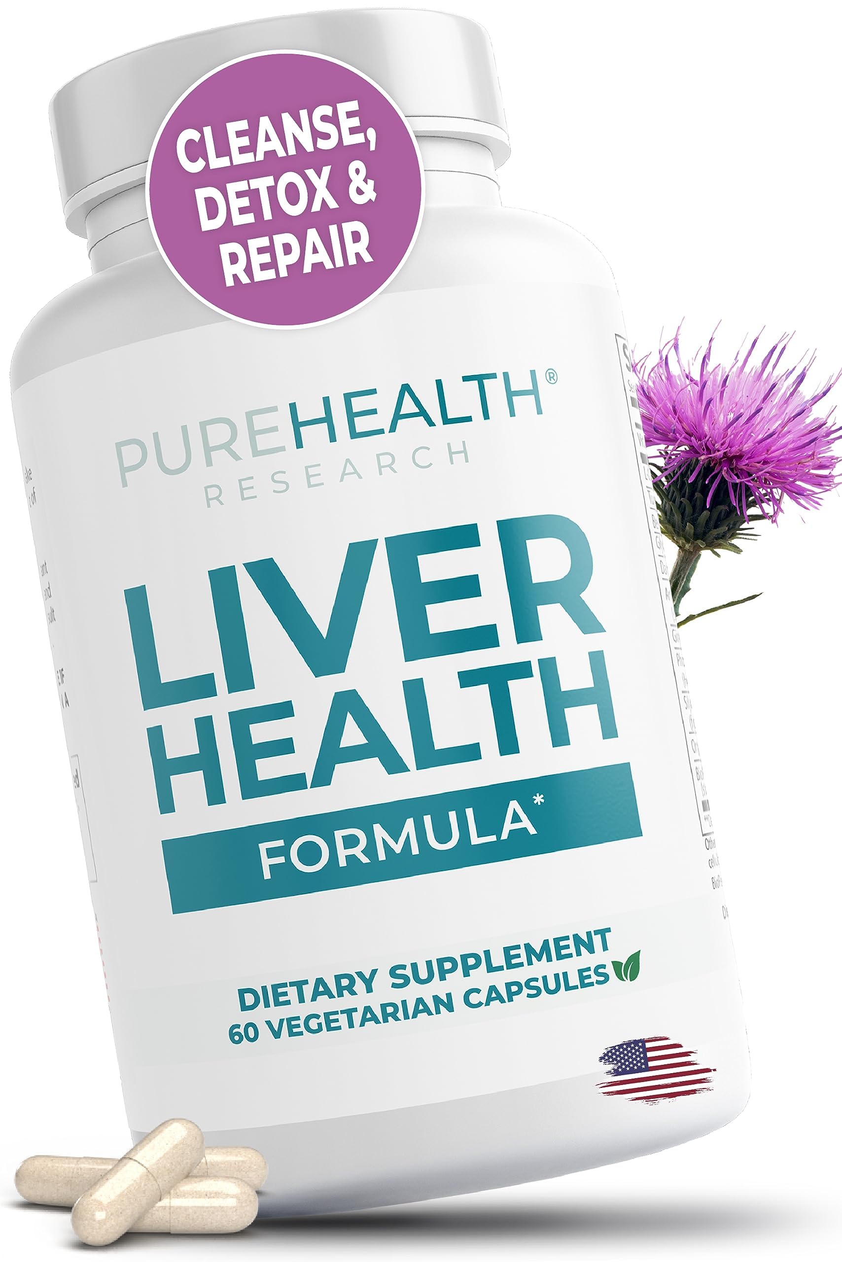 Liver Health Pack of 2 – Liver Cleanse Detox & Repair with Artichoke Extract, Milk Thistle, Dandelion Root, Turmeric, Berberine to Healthy Liver Renew with 11 Natural Nutrients, 30 Days Supply - Trending Wellness Store