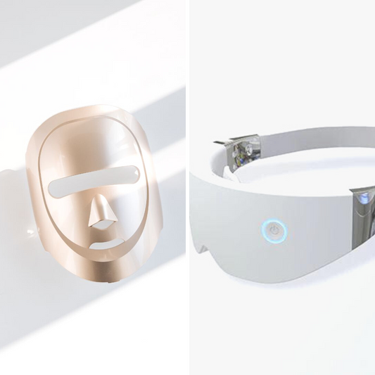 K-Beauty Bundle: Eco Face Platinum LED Mask (Gold) + Eye Care Solution LED Mask (Silver) - Trending Wellness Store