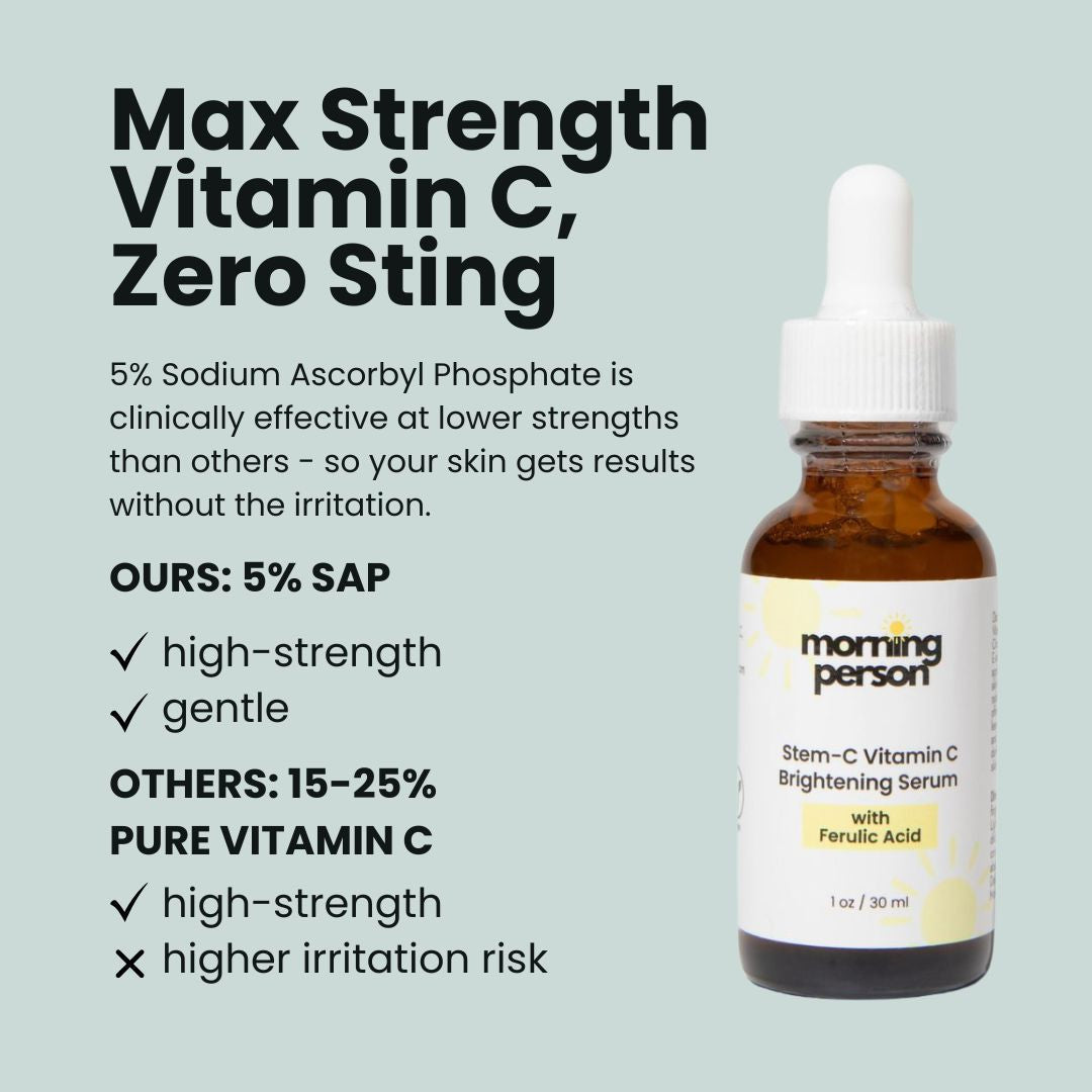 Morning Person Stem-C Vitamin C Brightening Serum with Ferulic Acid - Trending Wellness Store