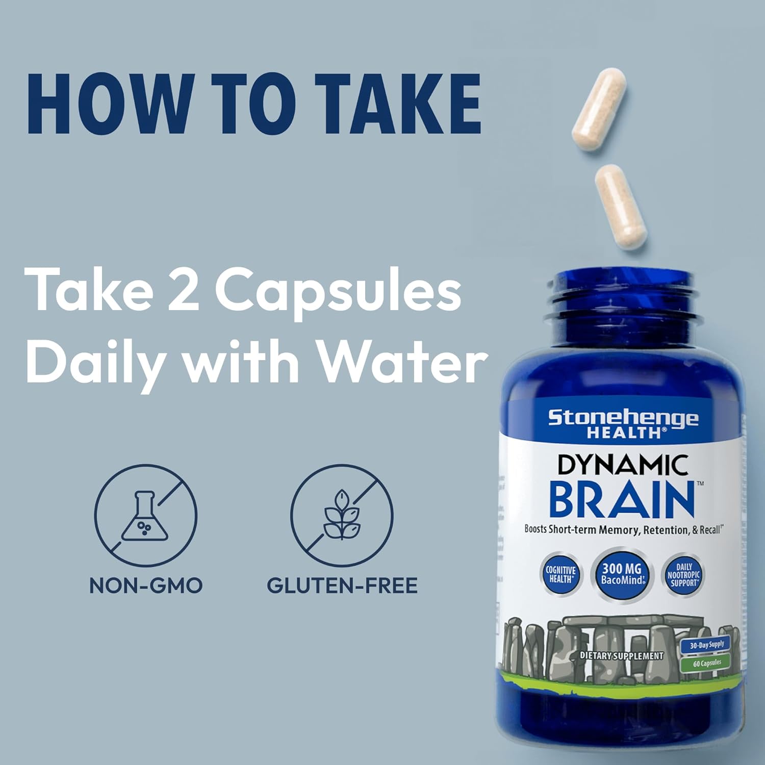 Stonehenge Health Dynamic Brain – Advanced Nootropic Supplement for Memory, Focus &amp; Clarity( Pack of 2) - Trending Wellness Store