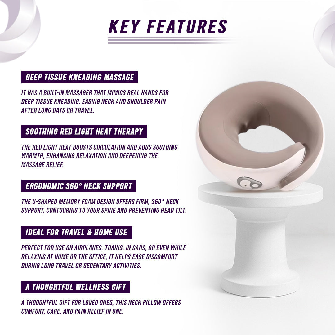 Multi-Purpose Neck Massage Pillow w/Warmth - Trending Wellness Store