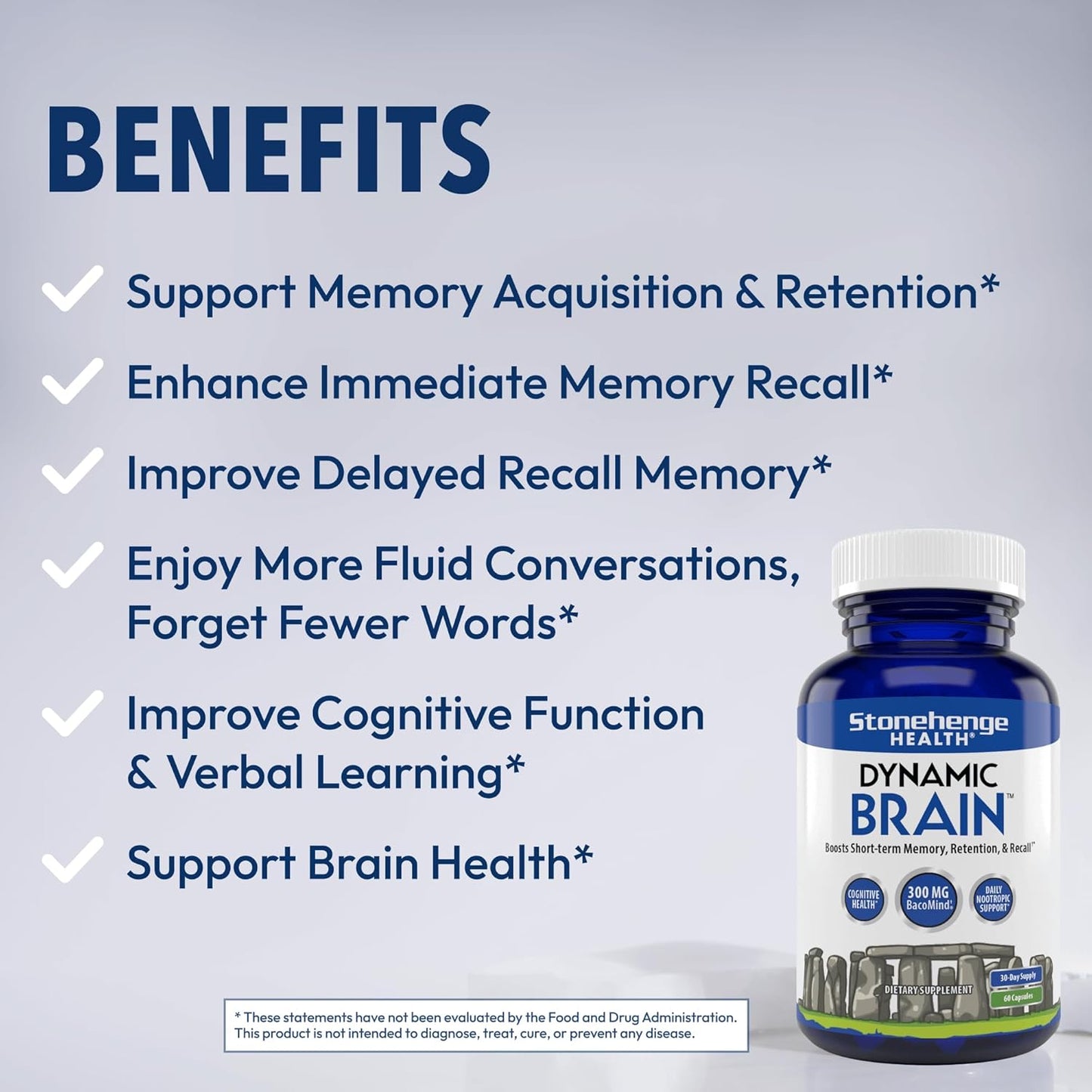 Stonehenge Health Dynamic Brain – Advanced Nootropic Supplement for Memory, Focus &amp; Clarity( Pack of 2) - Trending Wellness Store