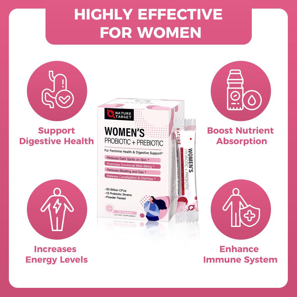 Women’s Probiotic & Prebiotic Powder, 50 Billion CFUs - Trending Wellness Store