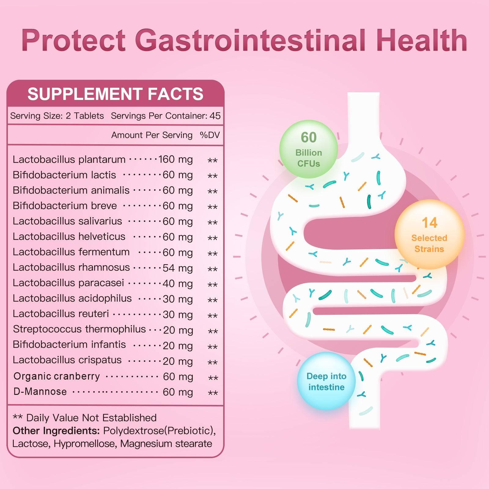 Women’s Probiotics for Vaginal & Urinary Health, 60 Billion CFUs - Trending Wellness Store