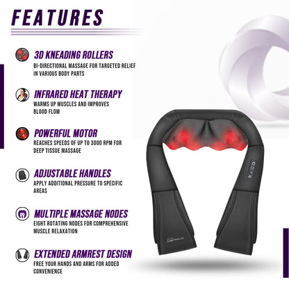 Neck and Shoulder Massager w/Heat - Trending Wellness Store